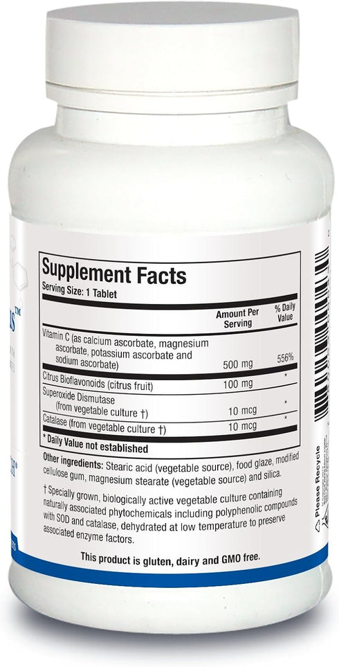 Biotics Research Bio C Plus™ Provides Vitamin C as Mixed Mineral Ascorbates with Citrus Bioflavonoids, SOD and Catalase, Vitamin C Plus Bioflavono...