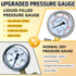 Boltigen Pressure Washer Gauge Kit, Pressure Gauge for Power Washer with 3/8inch Quick Connect, Stainless Steel, 6000PSI...