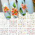 Flowers Nail Art Stickers 12 Sheets Spring Nail Decals Blooming Lily Floral Water Transfer Nail Stickers for Women Girls Summer Flower Nail Art Su...