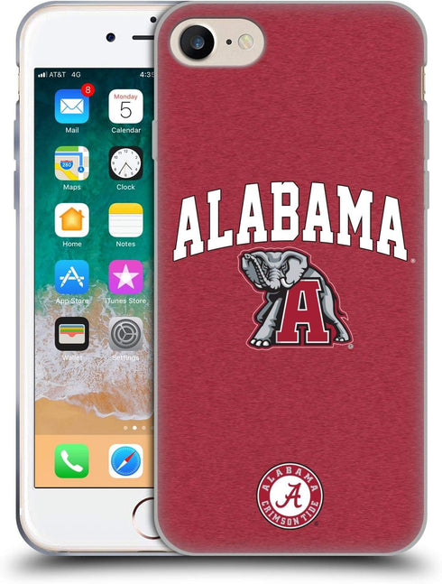 Head Case Designs Officially Licensed University of Alabama UA Campus Logotype Soft Gel Case Compatible with Apple iPhone 7/8 / SE 2020 & 2022...
