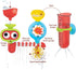 Yookidoo Baby Toddler Bath Wall Toy (Ages 1-3) Waterfall Spinning Gears & Rotating Googly Eyes - Mold Free - Attach to Any Tub or Shower - Spin N ...