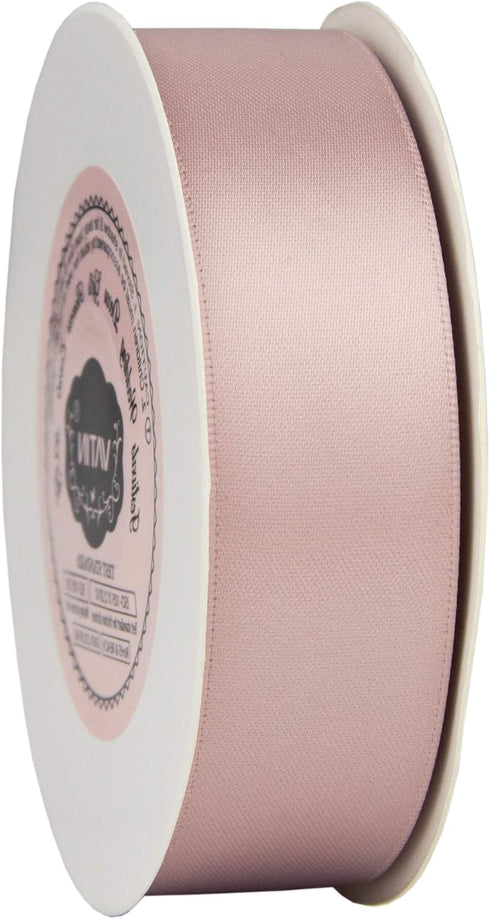 VATIN Double Face Antique Mauve Satin Ribbon 1" Continuous 25 Yards,Antique Mauve Polyester Fabric Ribbon use for Bows Bouquet, Gift Wrapping, Flo...