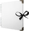 Bstorify Square Scrapbook Photo Albums 60 Pages (21 x 21 cm) White Thick Paper, Hardcover, Metal Corners, Ribbon Closure - Ideal for Your Scrapboo...
