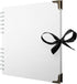 Bstorify Square Scrapbook Photo Albums 60 Pages (21 x 21 cm) White Thick Paper, Hardcover, Metal Corners, Ribbon Closure - Ideal for Your Scrapboo...