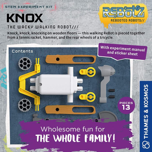 Thames & Kosmos - Rebotz: Knox - The Wacky Walking Robot - Engineering Science Kit - Educational Building Toys - Fun for Kids, Ages 6+ - 552004...