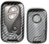 iJDMTOY Exact Fit Black Glossy Carbon Fiber Finish Key Fob Shell Compatible with Lexus is ES GS LS CT LX GX RX, etc 1st Gen Smart Keyless Fob...