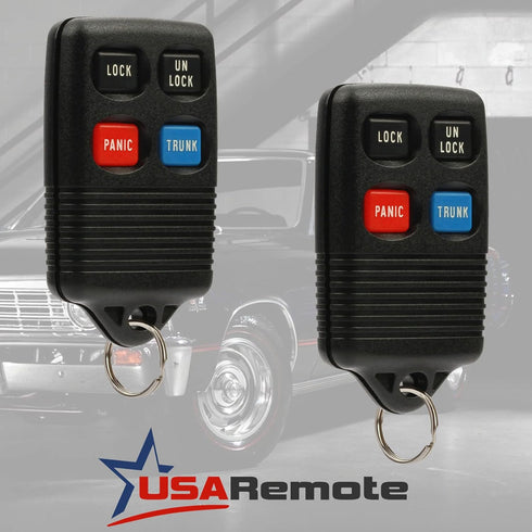 Car Key Fob Keyless Entry Remote fits Ford, Lincoln, Mercury Mustang (GQ43VT4T, 3165189, F5DZ-15K601-B), Set of 2...