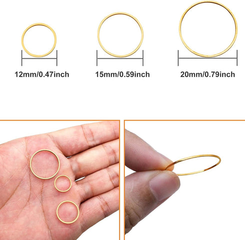 70pcs Earrings Beading Hoop for Jewelry Making, Earrings Findings Hoops Earring Circle Accessories Open Bezel Pendant Frame for DIY Craft,Earring ...