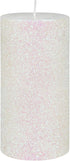 Zest Candle Pillar Candle, 3 by 6-Inch, Metallic White Glitter...