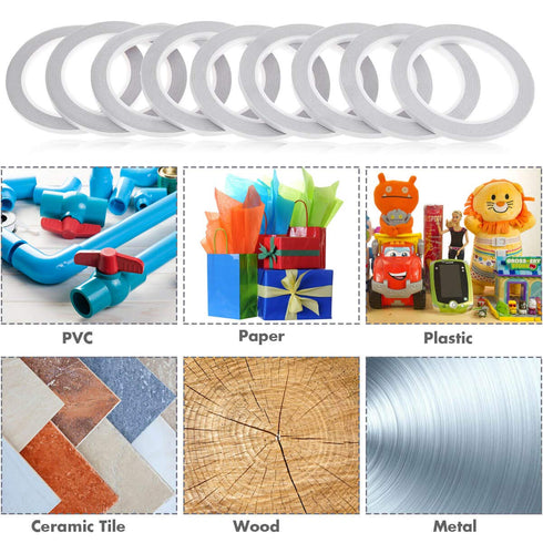 cridoz Double Sided Adhesive Tape, 9 Rolls Double-Side Craft Tape for Card Making, Scrapbooking, DIY Crafts and Office School Stationery Supplies ...