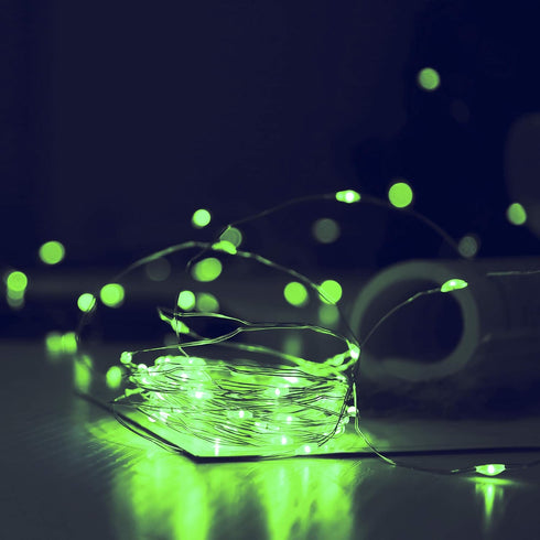 2 Pack Solar Fairy Lights Outdoor,33ft 100LED Solar Powered String Lights Waterproof,8 Modes Green Solar Christmas Lights for St. Patrick's Day,Ha...