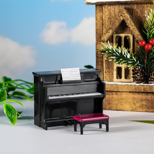 24 Pieces Dollhouse Musical Instruments Miniature Violin Piano Trumpet Saxophone Electric Guitar Tiny Instruments Set for Mini House Musical Room ...