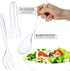 VeZee's Plastic Serving Utensils, Clear Heavy Duty Disposable utensil | Set 10" Spoons 10" Forks | 3 Each in One Set| 6 Pcs...