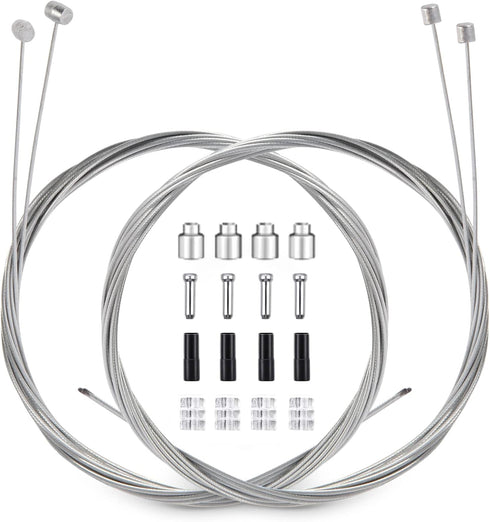 4PCS Bike Brake Cable Gear Shifter Cable Wire Set, Universal Standard Bicycle Brake Cable, Professional Bicycle brake line for Mountain and MTB Bi...