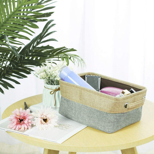 uxcell Collapsible Fabric Storage Basket Bins with Dual Handles, Foldable Toy Bins for Laundry Clothes Storage, Home Organizer for Bedroom Office ...