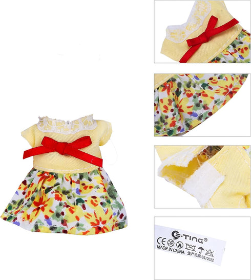 E-TING Family Set, Sweet Mother-Daughter Cool Father-Son Family Dress Up Set for 3-Inch and 2.25-inch Figure Town Series...