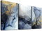 DZRWUBHS Abstract Wall Decor for Living Room Bedroom Wall Art Abstract Ink Wall Painting Wall Artworks Hang Pictures for Office Decoration 3 Panel...