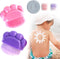 2Pcs Sunscreen Applicator for Kids, Sunblock Brush with Protective Case Sun Lotion Applicator SunCream Brush with Cleaning Pad for Suncream Liquid...