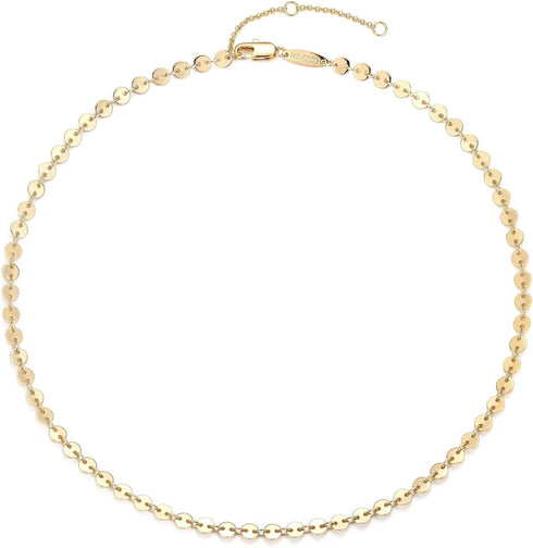 MEVECCO Dainty Evil Eye Protection Necklace,14K Gold Plated Cute Delicate Handmade Tiny Bead Necklace for Women...