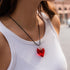Chunky Puffy Heart Choker Necklace, Big Heart Pendant Adjustable Velvet Chain Heart Necklaces Y2K Trendy Jewelry Accessories for Women Teen Girls...