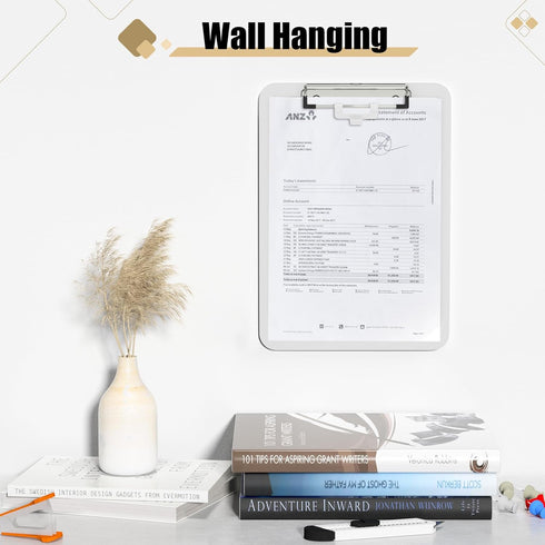 Hongri 2 Pack Plastic Clipboards with Pen Holder, 8.5x11 Clipboard Letter Size for Classroom, Students, Teacher, Office and School, Low Profile Cl...
