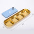 drizzle Sauce Dish Stainless Steel Gold Soy Tomato Sauce Salt Vinegar Sugar Spices Flavor Condiment Dip Bowls Korean BBQ Home Kitchen Plates...