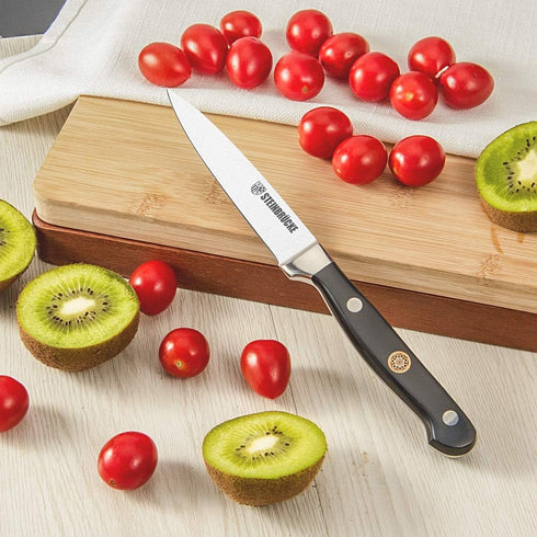 Gioventù Paring Knife 4 inch - Small Kitchen Knife Forged from German Stainless Steel 5Cr15Mov (HRC58), Full Tang, Sharp Paring Knives for Cutting...