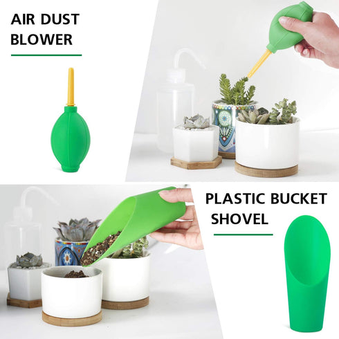 G GOOD GAIN Garden Succulent Kit with Organizer Bag, Indoor Mini Hand Gardening Tool Set, 14 Pieces Tools for Bonsai Planter Miniature Fairy Plant...