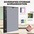 WOT I Telescoping Project Organizer, Refillable 3 Ring Binder Pocket Folder with Customized Front Cover+Clear Catalog Pocket+5 Double-Pocket Tab D...