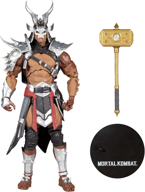 McFarlane Toys Mortal Kombat Shao Kahn (Platinum Kahn) 7" Action Figure with Accessories...