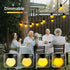 Outdoor String Lights, Outdoor Smart Patio Light, 30FT Color Changing String Lights with 15 Shatterproof LED Bulbs without a Controller, Extendabl...