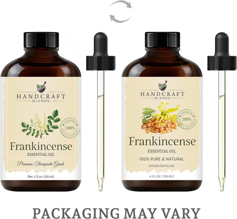 Handcraft Blends Frankincense Essential Oil – Huge 4 Fl Oz – 100% Pure and Natural – Premium Grade Essential Oil for Diffuser and Aromatherapy, Sk...