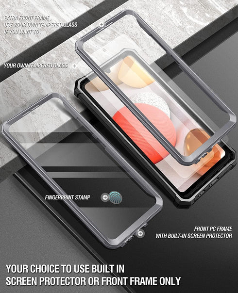 Poetic Guardian Case Designed for Samsung Galaxy A42 5G, Built-in Screen Protector Work with Fingerprint ID, Full Body Hybrid Shockproof Bumper Co...