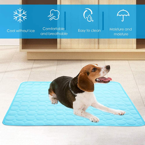 Dog Cooling Mat, Pet Cooling Mat for Dogs Cooling Blanket for Dogs Dog Cooling Pad for Kennels, Crates, Cars, Indoor & Outdoor Ice Silk Cooling Ma...