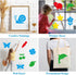 36pcs Drawing Stencils for Kids 8 Inch Sidewalk Chalk Stencils Painting Large Washable Reusable Learning Themed Primary Shape Template for Kids To...