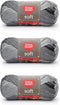 Red Heart Soft Grayscale Yarn - 3 Pack of 113g/4oz - Acrylic - 4 Medium (Worsted) - 256 Yards - Knitting/Crochet...