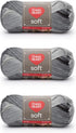 Red Heart Soft Grayscale Yarn - 3 Pack of 113g/4oz - Acrylic - 4 Medium (Worsted) - 256 Yards - Knitting/Crochet...