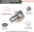 M12 x 1.25 Stainless Steel Engine Oil Drain Plug with Neodymium Magnet, Copper Crush Washer Replacement for Toyota, Lexus, Nissan, Infiniti...