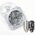 3D Sparkly Aluminum Foil Glitter Silvery Nail Foil Flakes Sequins Nail Art Supplies Nail Art Foil Glitter Gold Foil Set Nail Glitter Flakes for Ac...