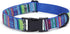 Multi-Colored Stripe Dog Collar, Soft Adjustable Dog Collars with Metal Buckle for Small Medium Large Dogs, Perfect Pet Collar Gift (Large, Blue)...