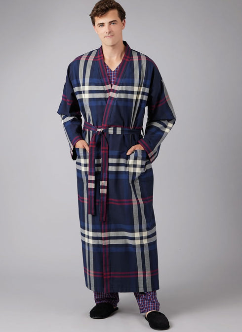 McCall's Men's Wrap Robe, Pullover Nightshirt and Pull-on Pants Sleepwear Sewing Pattern Kit, Design Code M8443, Sizes S-M-L-XL-XXL-XXXL, Multicol...