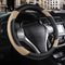 Leather Car Steering Wheel Cover, Non-Slip Car Wheel Cover Protector Breathable Microfiber Leather Universal Fit for Most Cars(Beige)...