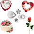 18pcs Gumpaste Flower Mold Austin Rose Petal Calyx Leaf Cutter Set Sugarcraft Fondant Modelling Tools for Cake Decorating, Chocolate, Soap, Gum pa...