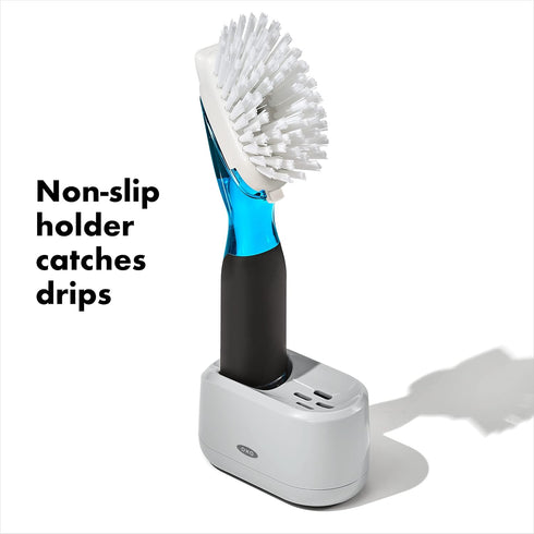 OXO NEW Good Grips Soap Dispensing Dish Brush Storage Set...