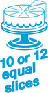 Ateco Cake Portion Marker, 10 or 12 Slices, Works for Cakes Up To 16-Inches Diameter...