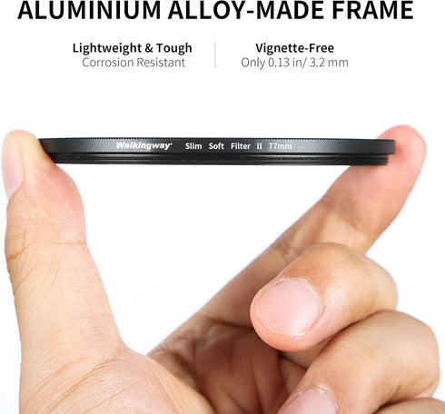 Walking Way 52MM White Mist Diffusion Filter - Subtler Soft Focus Circular Lens Filter - Dreamy Fog Effect Softening Camera Diffuser for Digital D...