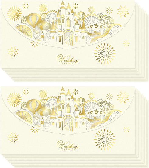 12-Pack Chinese Red Envelopes for Wedding Money Gift,Elegant Money Envelopes for Cash Saving Cash Gifts with Laser Cut &Gold Foil for Betrothal Pa...