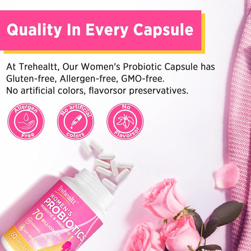 Vaginal Probiotics, 13-in-1 Womens Probiotic, PH Balance with 70 Billion CFU Women Probiotic & Prebiotic & D-Mannose, for Healthy Vaginal Odor & F...