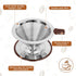 Pour Over Coffee Dripper?Reusable Stainless Steel Drip Cone Coffee Filter, Update Double Ultra Fine Micro Mesh Filter, Professional Paperless Drip...