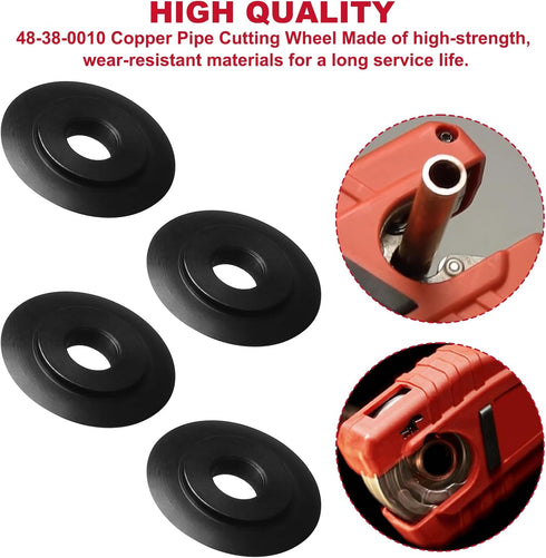 48-38-0010 Copper Pipe Cutting Wheel 4-Pack Fits For Milwaukee 12-volt Copper Tubing Cutter Model 2471...